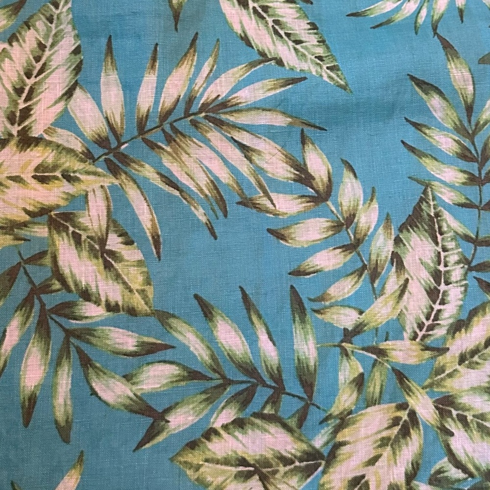 Linen Palm-Print Tropical Skirt - Picture 7 of 11